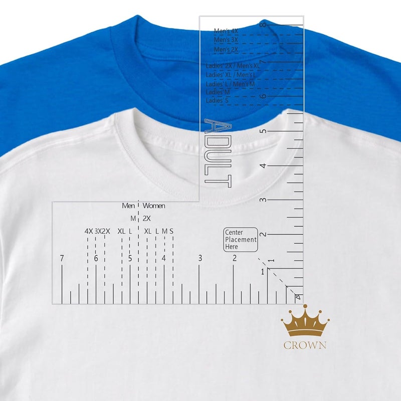 Colini Left Chest Logo Placement Tool for Heat Press, Embroidery Placement Ruler, Acrylic Tshirt Ruler for Pocket Prints - Image 1